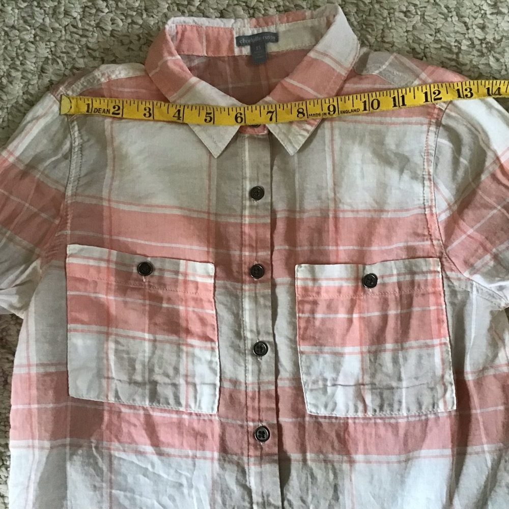 💥3/$10 Charlotte Russe Plaid Button Down - Picture 3 of 7